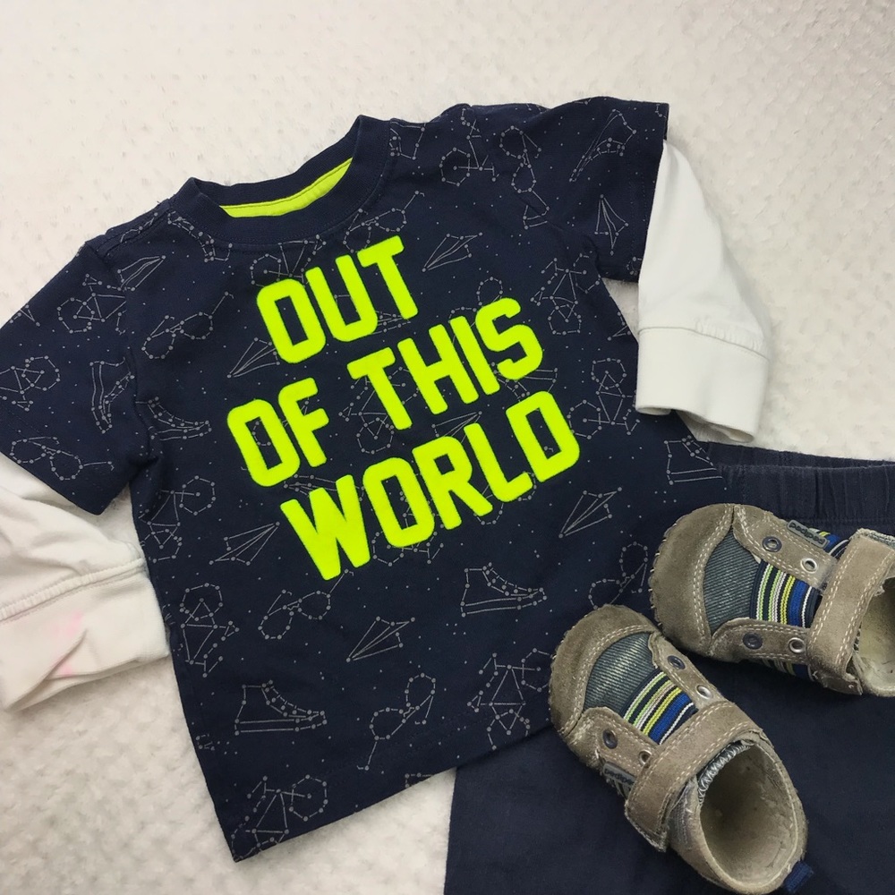 COPY - Gymboree space galaxy long sleeve 100% cotton top